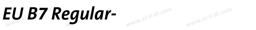 EU B7 Regular字体转换